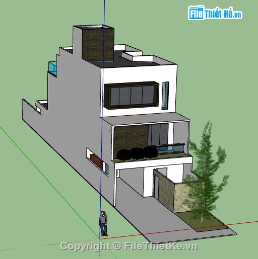 Nhà phố 3 tầng,model su nhà phố 3 tầng,model sketchup nhà phố 3 tầng,nhà phố 3 tầng file su,sketchup nhà phố 3 tầng