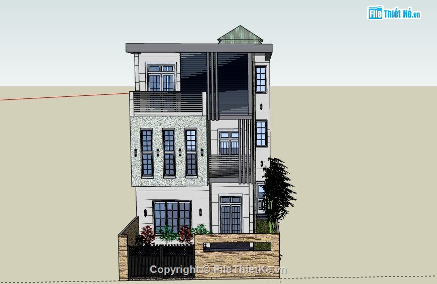 Nhà phố 3 tầng,file sketchup nhà phố 3 tầng,nhà phố 3 tầng file su,model su nhà phố 3 tầng,nhà phố 3 tầng file sketchup