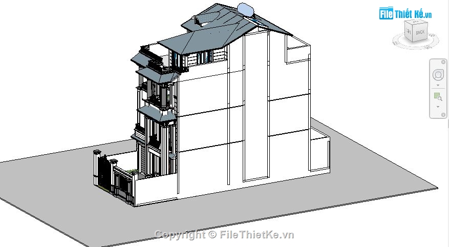 Nhà phố 3 tầng revit,kiến trúc nhà phố 3 tầng,Revit nhà phố 3 tầng 7.5x14,bản vẽ revit nhà phố 3 tàng,nhà 3 tầng đẹp