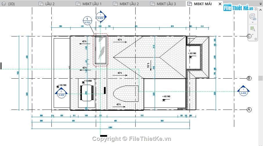 Nhà phố 3 tầng revit,kiến trúc nhà phố 3 tầng,Revit nhà phố 3 tầng 7.5x14,bản vẽ revit nhà phố 3 tàng,nhà 3 tầng đẹp