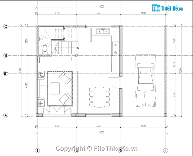 thiết kế nhà phố,nhà 3 tầng,Nhà phố 3 tầng,Nhà phố 3 tầng 7x10m