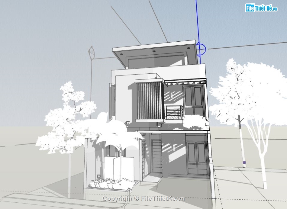 Nhà phố 3 tầng,model su nhà phố 3 tầng,file su nhà phố 3 tầng,mẫu nhà phố 3 tầng sketchup