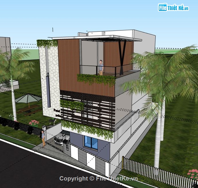 Nhà phố 3 tầng,model su nhà phố 3 tầng,nhà phố 3 tầng sketchup