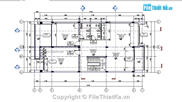 Bản vẽ nhà phố 3 tầng,revit nhà phố 3 tầng,Nhà phố 3 tầng 9x24.65m,Mẫu Nhà phố 3 tầng