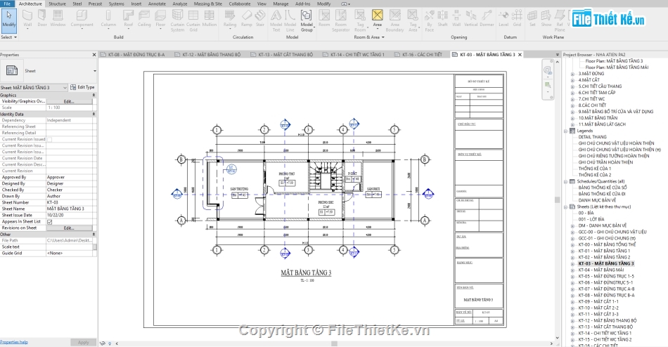 Nhà phố hiện đại 3 tầng,công trình revit 3 tầng 5x14.5m,mẫu công trình revit,Nhà phố 3 tầng đẹp,bản vẽ nhà phố 3 tầng