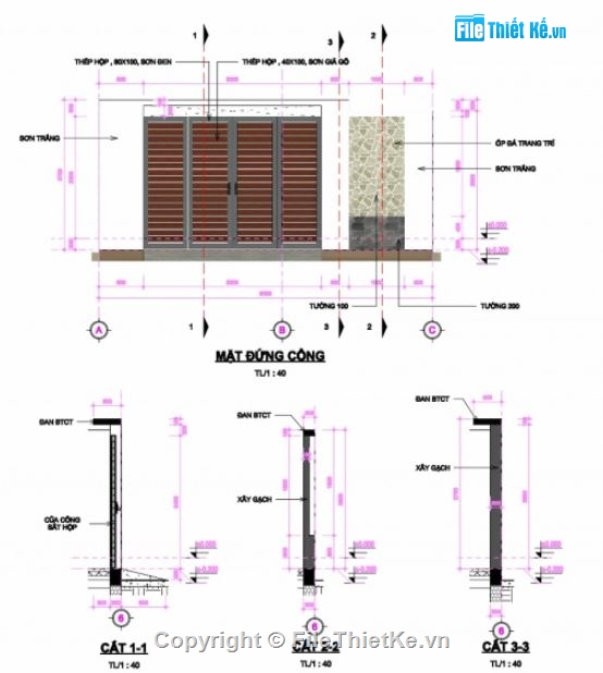 kiến trúc 3 tầng,kiến trúc 3 tầng revit,bản vẽ nhà 3 tầng