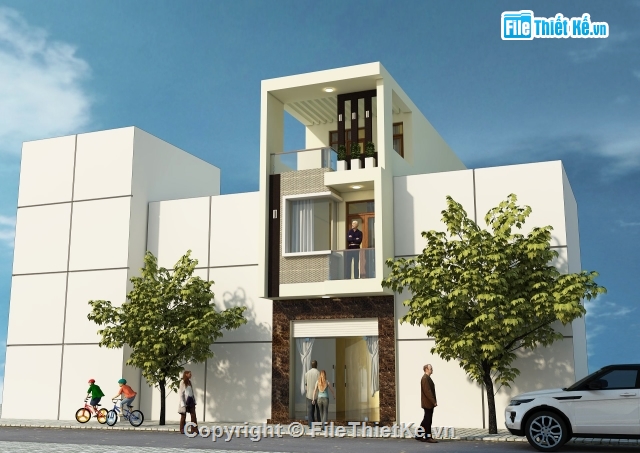 Nha pho 3 tang,Nha pho hien dai,Nha pho 4x20m