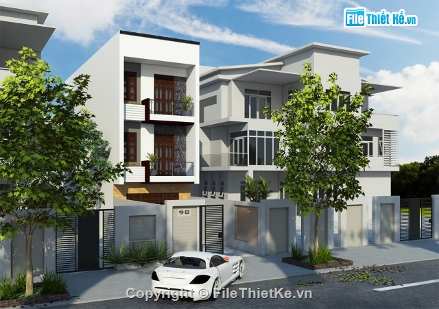 Nha pho 3 tang,Nha pho 5x14m,Nha pho 3 tang hien dai 5x14m