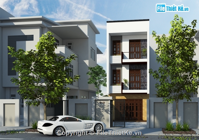 Nha pho 3 tang,Nha pho 5x14m,Nha pho 3 tang hien dai 5x14m