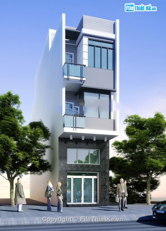 Nhà phố hiện đại,Nhà phố,nhà phố 4 tầng,cad nhà phố 4 tầng