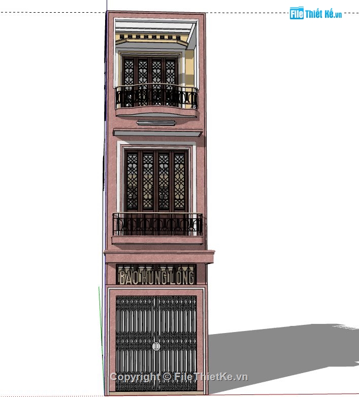 model su nhà phố 3 tầng,nhà phố 3 tầng,thiết kế nhà phố 3 tầng
