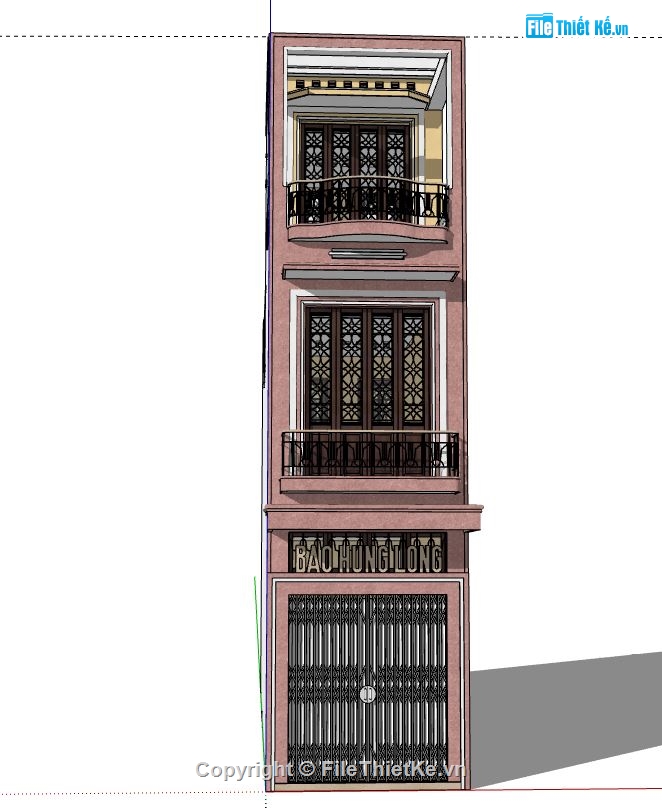 model su nhà phố 3 tầng,nhà phố 3 tầng,thiết kế nhà phố 3 tầng