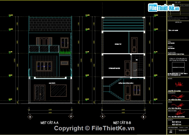 BẢN VẼ THIẾT KẾ NHÀ PHỐ,DỰ ÁN NHÀ PHỐ,MẪU SEN JDPAINT ĐẸP