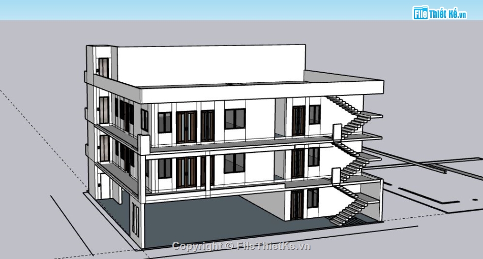 Nhà phố 3 tầng,model su nhà phố 3 tầng,nhà phố 3 tầng file su,file sketchup nhà phố 3 tầng,nhà phố 3 tầng file sketchup