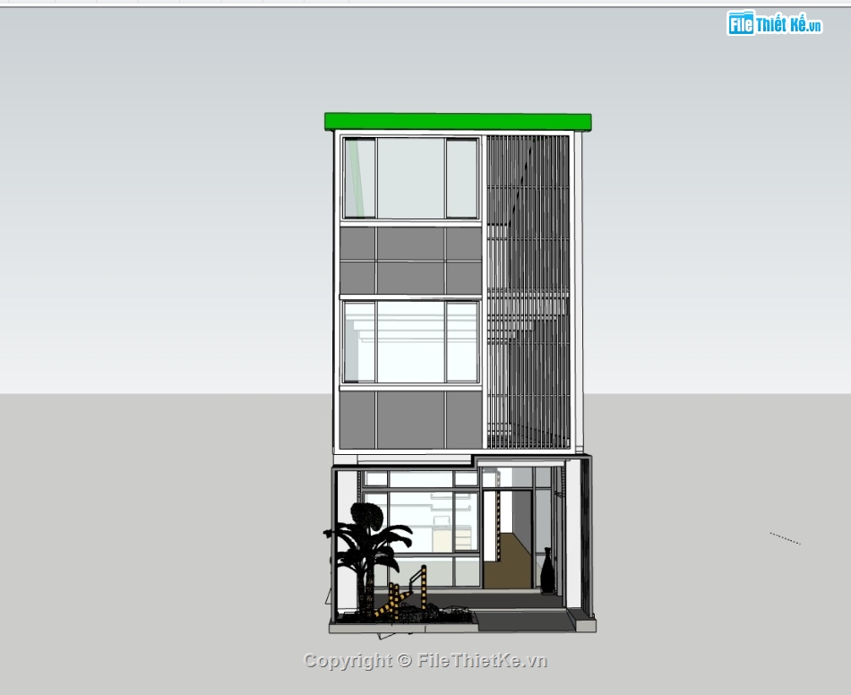 sketchup Nhà phố 3 tầng,su nhà phố,sketchup nhà phố,su nhà phố 3 tầng