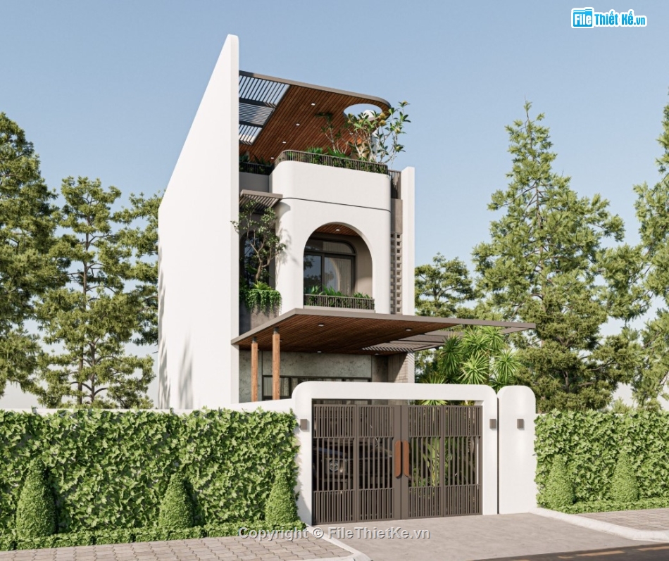 nhà phố 3 tầng đẹp,nhà phố 3 tầng,nhà phố sketchup
