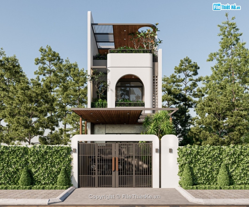 nhà phố 3 tầng đẹp,nhà phố 3 tầng,nhà phố sketchup
