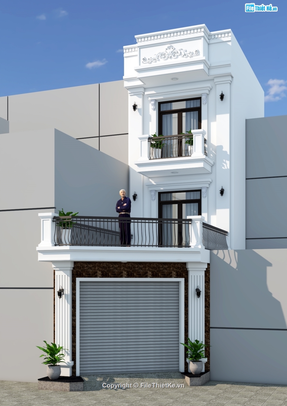 nha pho 3 tang tan co dien,nha pho 3 tang 4.5x21.5m,nha pho 3 tang tan co dien 4.5x21.5m