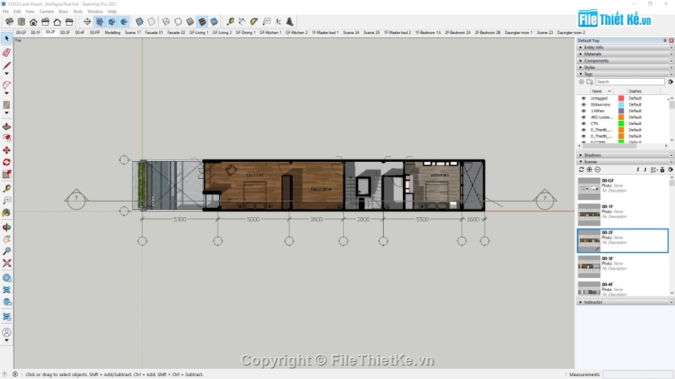 nhà phố 4 tầng,cad nhà phố 4 tầng,file sketchup nhà phố 4 tầng,nhà phố 3.6x24m đẹp