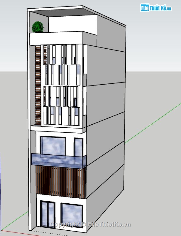 Nhà phố 4 tầng,model su nhà phố 4 tầng,nhà phố 4 tầng file su,sketchup nhà phố 4 tầng,nhà phố 4 tầng file sketchup