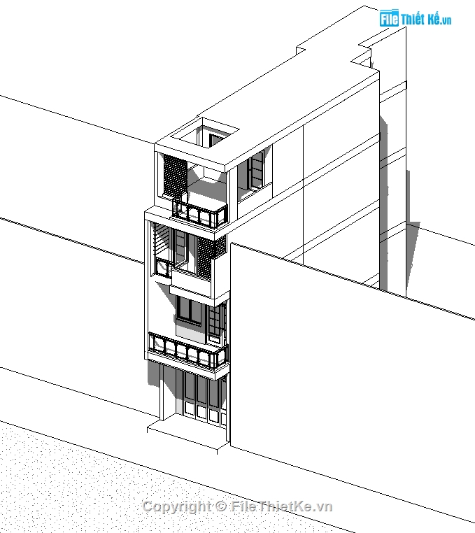 nhà phố 4x17m,nhà phố hiện đại,thiết kế nhà phố kích thước 4x17m,nhà phố 4 tầng,Mẫu nhà phố 4 tầng,kiến trúc nhà phố 4 tầng