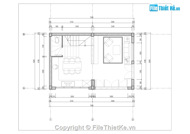 Nhà phố 4 tầng,nhà phố 4 tầng có phối cảnh su,bản vẽ nhà phố 4 tầng,cad nhà phố 4 tầng,mẫu nhà phố 4 tầng 5.5x7.5m,su nhà phố 4 tầng