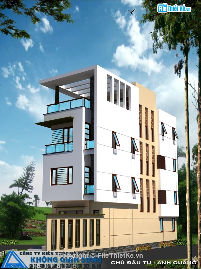 nhà 4 tầng,4 tầng,điện nhà 4 tầng,điện nhà phố,Nhà phố 4 tầng 5x13.42m