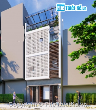 Nhà phố 4 tầng,cad nhà phố 4 tầng,file cad nhà phố 4 tầng