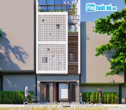 Nhà phố 4 tầng,cad nhà phố 4 tầng,file cad nhà phố 4 tầng