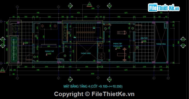 Nhà phố 4 tầng,kiến trúc 4 tầng,4 tầng,Nhà phố 4 tầng 5x18m