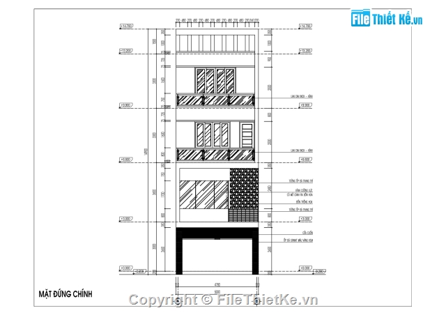 Nhà phố 4 tầng,bản vẽ nhà phố 4 tầng,bản vẽ nhà phố 4 tầng 5x18m,nhà 4 tầng