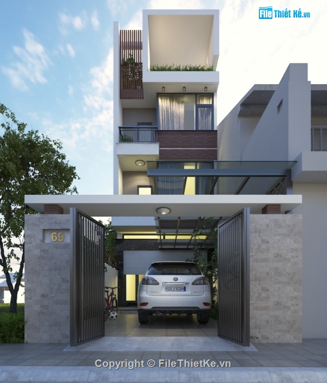 Nhà 4 tầng đẹp,nhà phố 4 tầng,Nhà phố,cad nhà phố 4 tầng