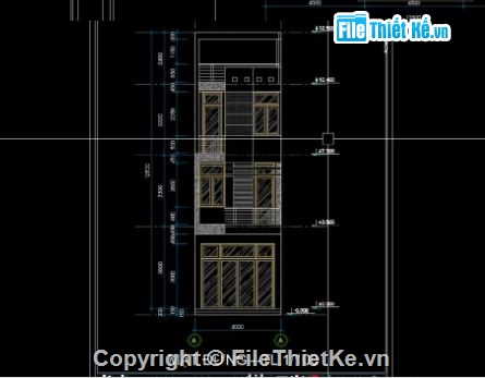nhà phố 4 tầng,file cad nhà phố 4 tầng,nhà phố 4 tầng file cad