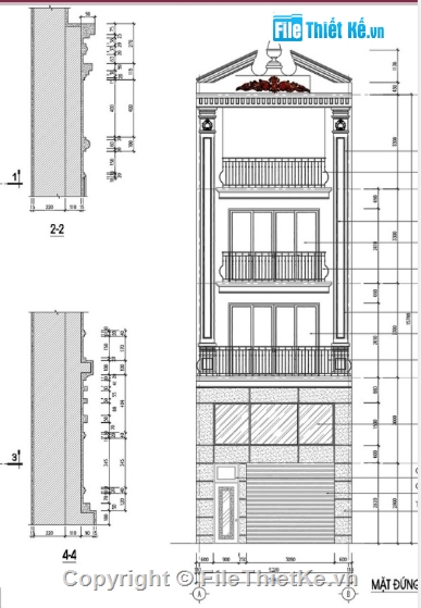 Nhà phố 4 tầng,4 tầng,kiến trúc 4 tầng,nhà phố 4 tầng cad