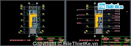 Nhà phố 4 tầng,Nhà phố,cad nhà phố 4 tầng,nhà phố 4 tầng file cad