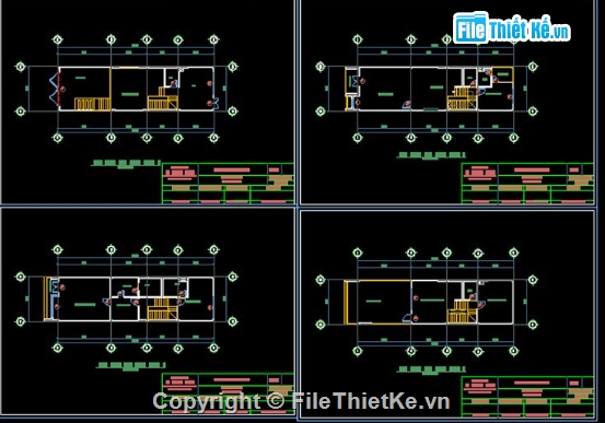Nhà phố 4 tầng,Nhà phố,cad nhà phố 4 tầng,nhà phố 4 tầng file cad