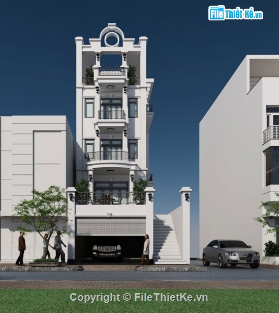 Nhà phố 4 tầng,Nhà phố,file cad nhà phố 4 tầng,cad nhà phố 4 tầng