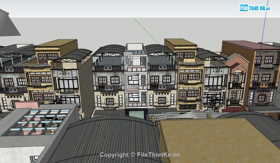 file nhà 4 tầng,nhà 4 tầng hiện đại,nhà phố sketchup