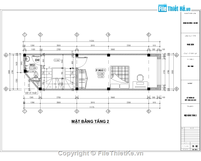 nhà mặt phố,Bản vẽ nhà phố,4 tầng,Nhà phố 4 tầng