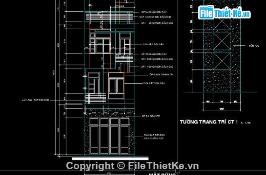 nhà phố 4 tầng,cad nhà phố 4 tầng,nhà phố 4 tầng file cad
