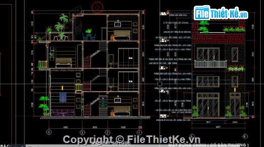 nhà phố 4 tầng,file cad nhà phố 4 tầng,nhà phố file cad,bản vẽ nhà phố
