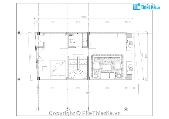 nhà 4 tầng,full nhà phố 4 tàng,nhà phố full,bản vẽ nhà 4 tầng,nhà phố 4 tầng 5x10.2m