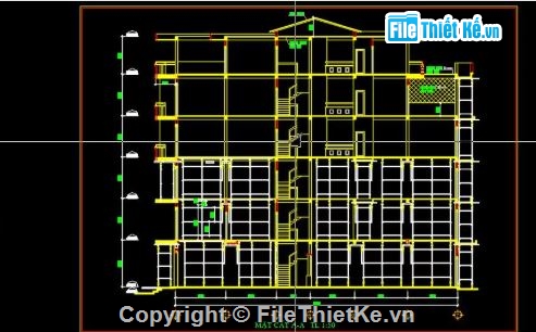 nhà phố 6 tầng,cad nhà phố 6 tầng,autocad nhà phố 6 tầng