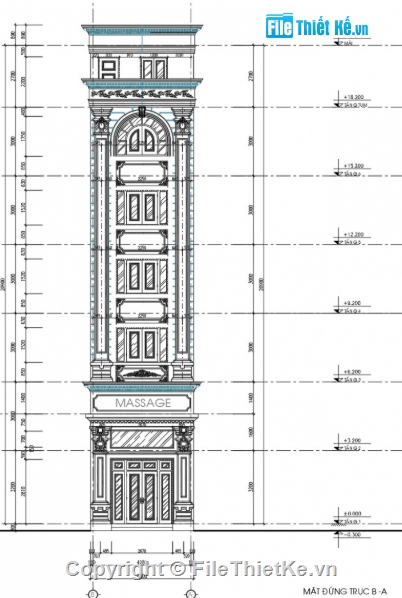 nhà phố 6 tầng,file cad nhà phố 6 tầng,file autocad nhà phố 6 tầng,nhà phố 6 tầng cad