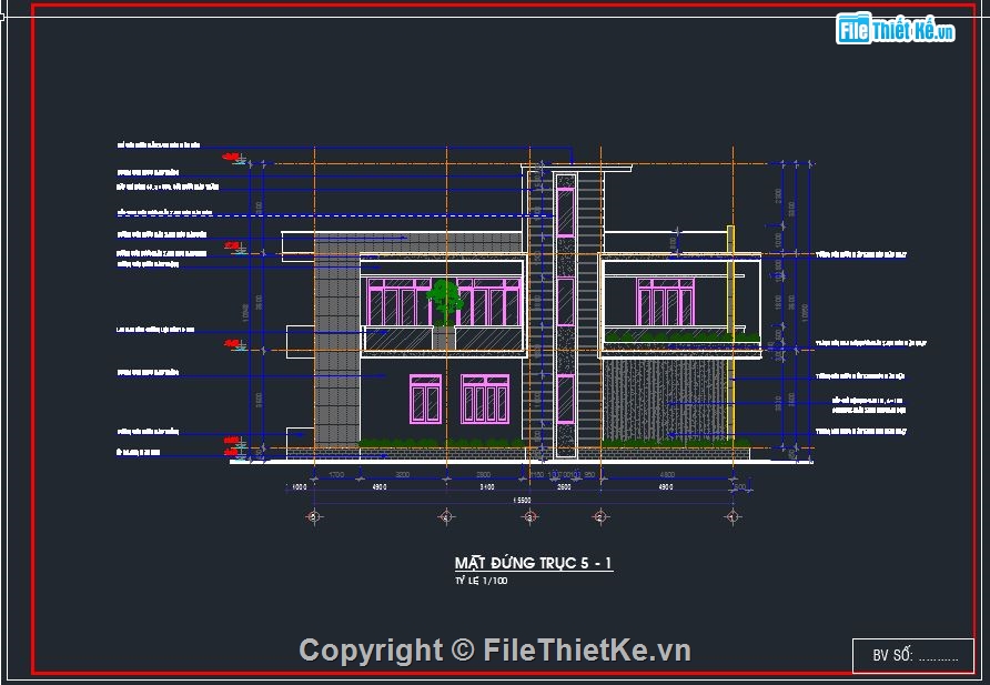 nhà phố 2 mặt tiền,Sketchup nhà phố 2 mặt tiền,nhà 8.5x15.5m,mặt tiền 5m