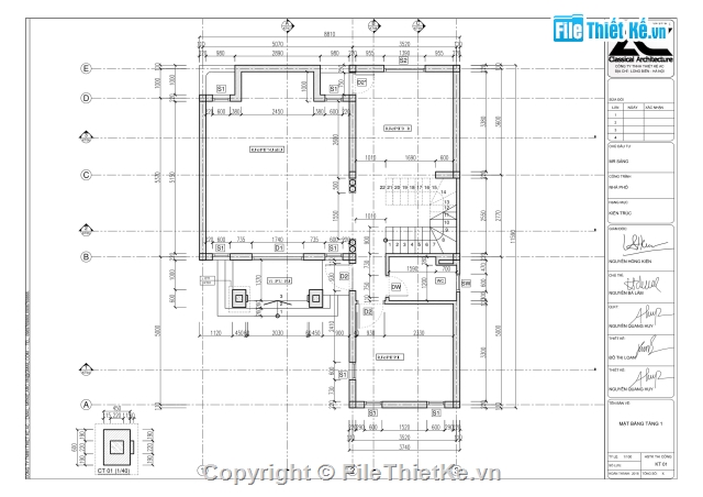 Nhà phố 2 tầng,bản vẽ nhà phố 2 tầng,bản vẽ cad nhà phố 2 tầng có phối cảnh,nhà phố 2 tầng 8.81x11.59m,nhà phố 2 tầng 8.8x11.6m