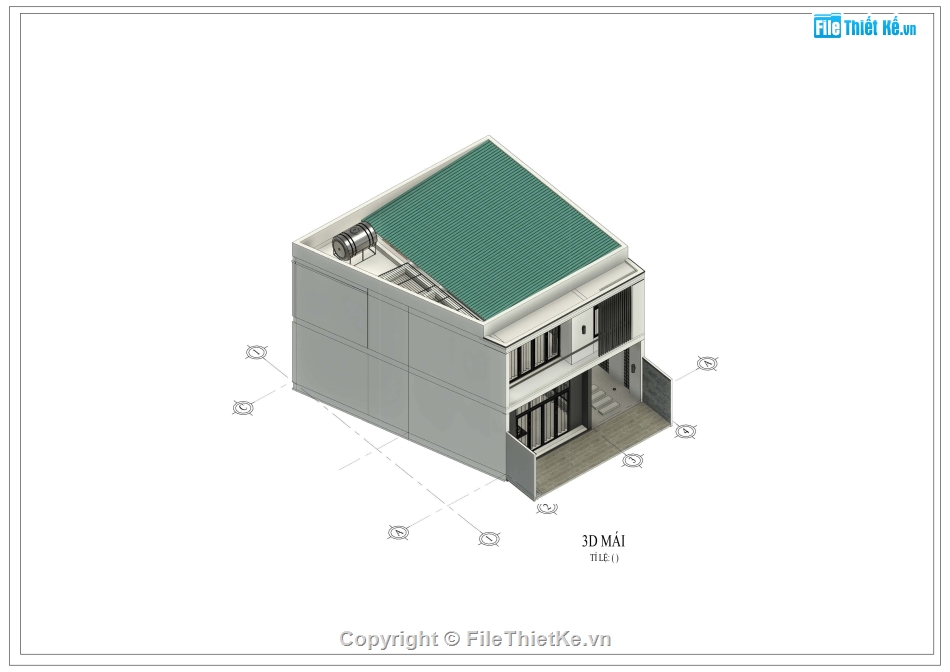 Revit nhà phố 2 tầng,nhà phố 2 tầng,file revit nhà phố 2 tầng