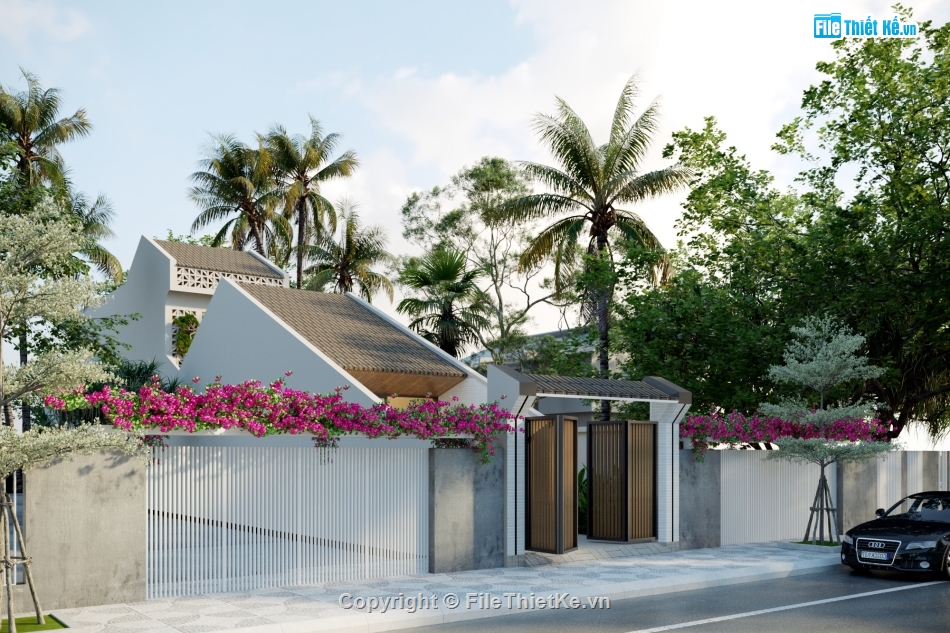 3dmax,Nhà phố,file sketchup,sketchup kiến trúc,file cad 3d,kiến trúc mái thái