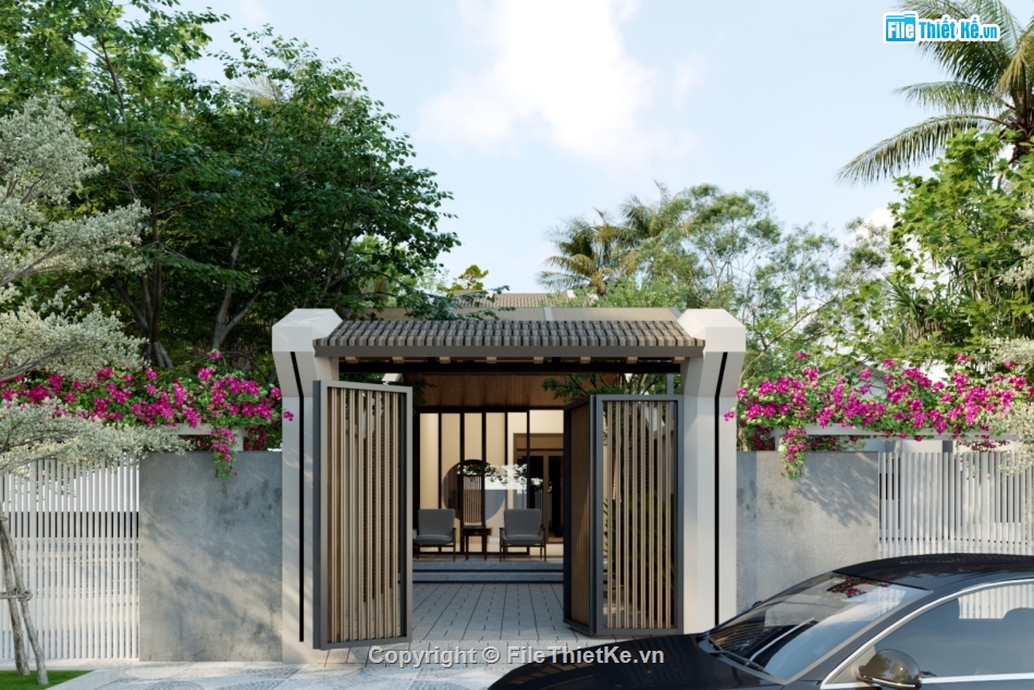3dmax,Nhà phố,file sketchup,sketchup kiến trúc,file cad 3d,kiến trúc mái thái