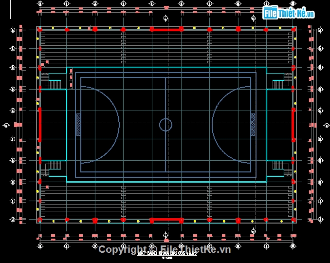 Bản vẽ nhà thi đấu,File cad nhà đa năng,Thiết kế nhà thi đấu thể thao,Bộ bản vẽ nhà thi đấu